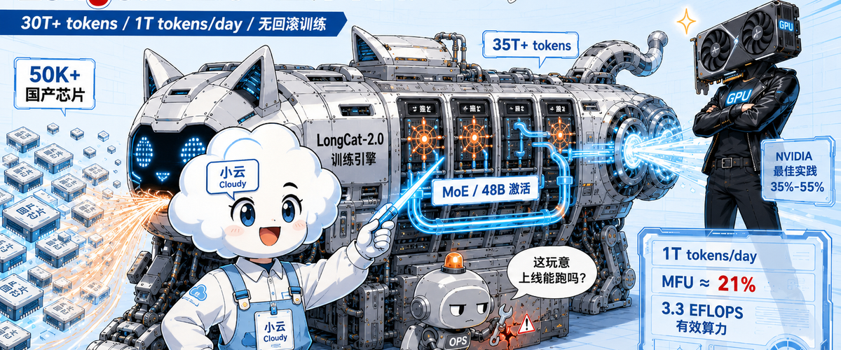 从美团 LongCat-2.0 看国产芯片算力集群的训练效率